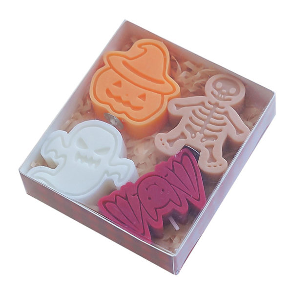 Halloween-doftljusdiffusor, 4-pack doftljusdiffusor i olika former, kan användas som Halloween-dekorationer och Halloween-doftljusdiffusorgåvosats