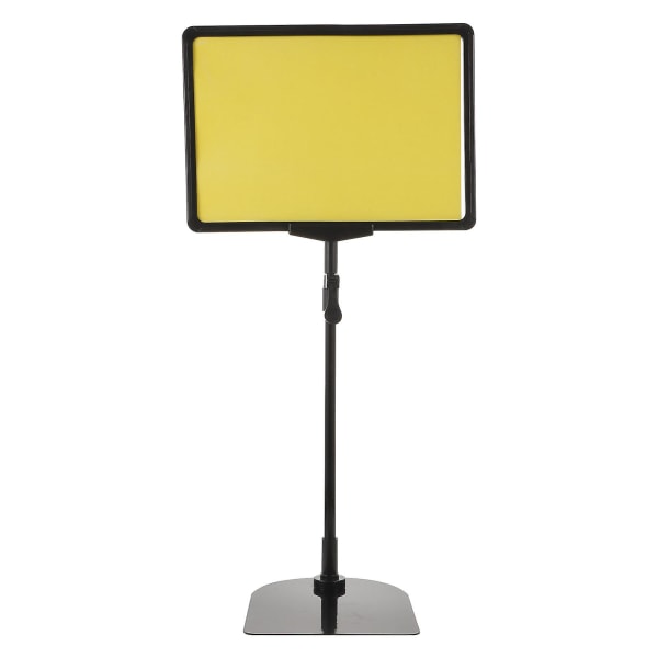Varutaggsmenystativ Golvstående Skylthållare Varuskyltvisningsstativ Posterskylthållare Svart 83X30.5CM