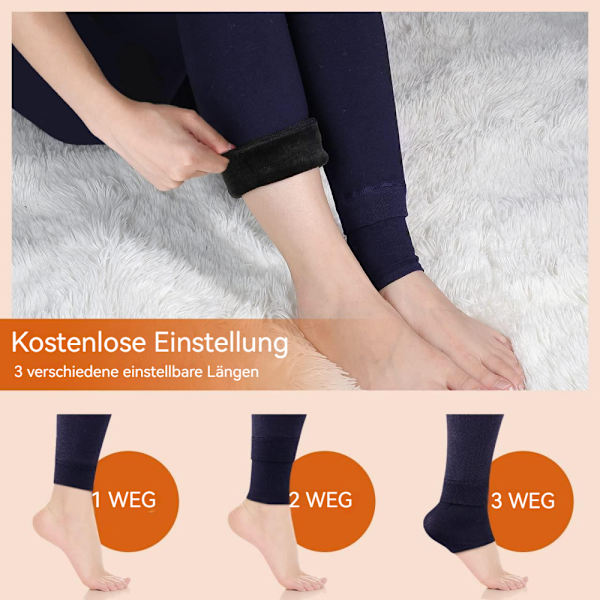 Varma vinterleggings med 2-delat tjockt fleecefoder för kvinnor