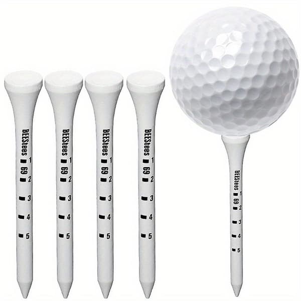 100 professionelle golftees i træ - hvide 83 mm