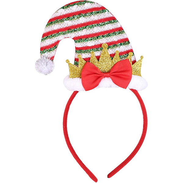Hårklämma Jul Med Guld Och Tillbehör Tröja Godis Glittrande Krona Mistel För Festliga Hårpartyn Ton Fest Hårband Temat Cane Hai
