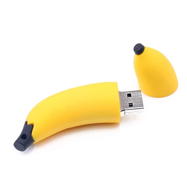1 stk 32gb Kreativ U Disk 2.0 Usb Mini Bananformet Flash Drive Pen Drive Datalagring Memory Stick (gul) Gul