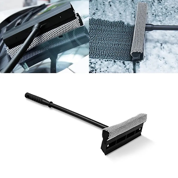 2 stk. Vindue Squeegee til Vindue Rengøring, Vindue Rengøringsværktøj til Bil Forrude, Brusebadsdør, Båd | 2-i-1 Mini Squeegee til Hjem