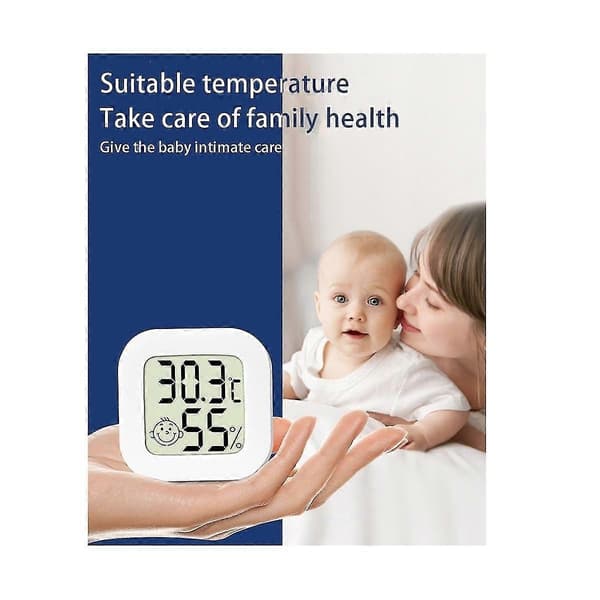 Termohygrometer for innendørskontor, elektronisk termometer, digital temperaturmåling