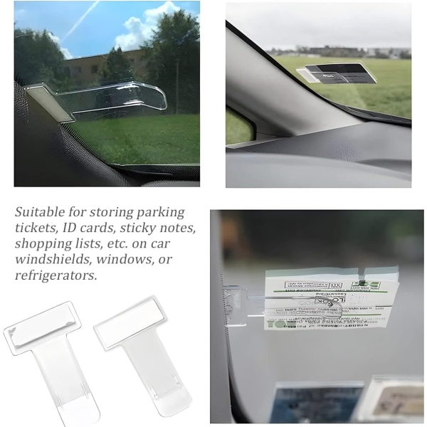 Hypersonisk Bil Forrude Parkeringsbillet Holder Transparent Auto Tilbehør Klip 5PCS-Vindue Parkeringstilladelser Billet Holder Klip