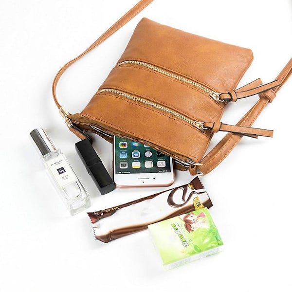 PU Læder Crossbody Mobiltelefon Skuldertaske Pose Til Etui Håndtaske Pung Pengepung Vandmelon Rød