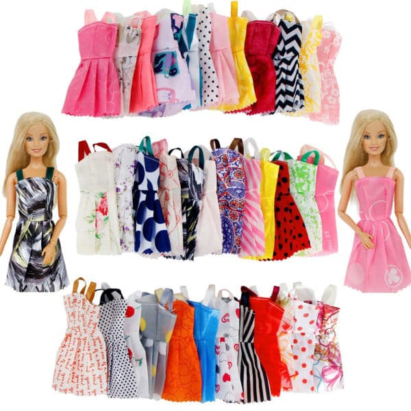 42-delt sæt Barbie Tøj Sko Briller Glitrende legetøj