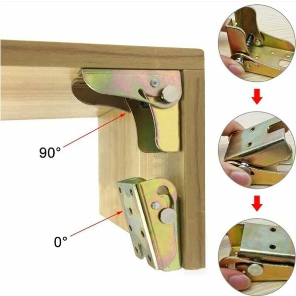 Foldbare bordbein, forlengede bord- og sengbein med låsespenne, varmvalset stål, foldbare sofa- og sengbein, møbeltilbehør