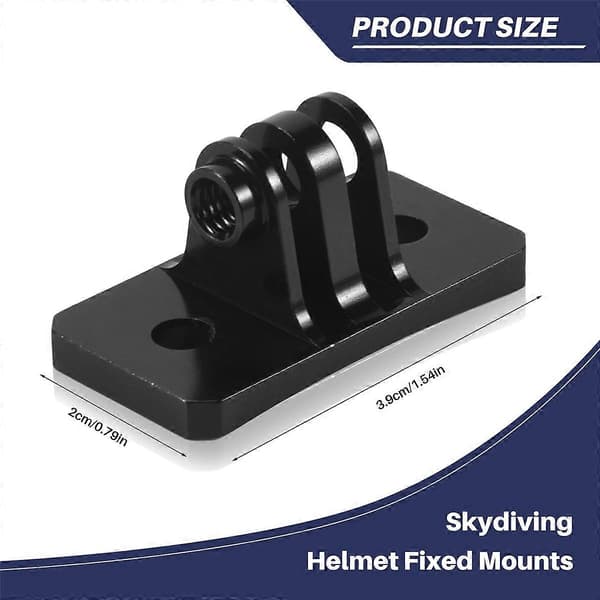 CNC Parachute Helmet Fixed Mounts for GOPRO Hero 1 2 3 3+ 4 5 Session/Xiaomi Yi/SJ/GitUp Sports Camera
