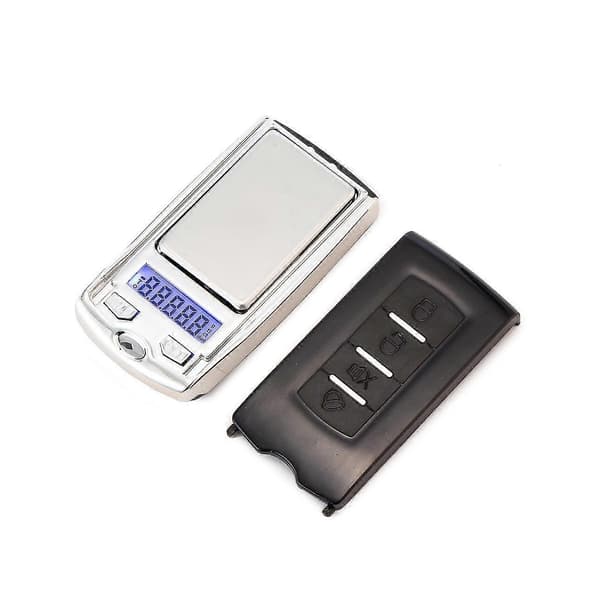 Digital mini scale with LCD display, tare function, high-sensitivity car key shaped scale