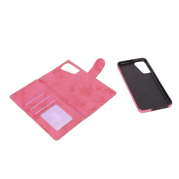 2-in-1 Foldable Phone Case Detachable Shockproof Waterproof Magnetic Wallet Case with Stand Function for Home Travel
