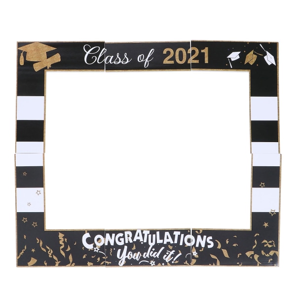 1 stk Kreativ 2021 Graduation Foto Ramme Fest Fantastisk Billede Selfie Ramme Assorteret Farve 74X64CM