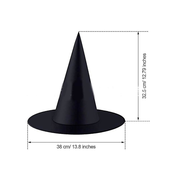 10-pack Häxhattar Halloween Svarta Häx Hängande Hatt Svart Hatt Häxhatt Halloween Julfest