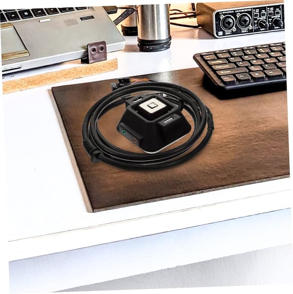 Forlæng din computerkraftkontrol Ekstern pc-strømknap 2 USB-lydstik til bundkort