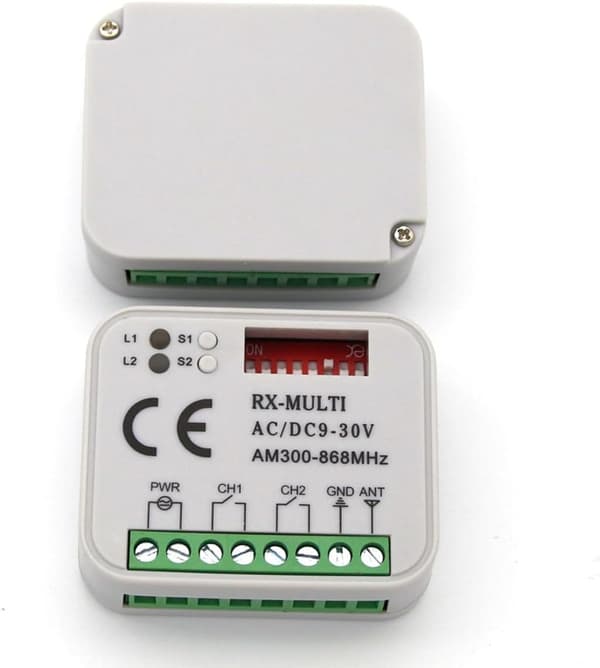 Garage Door Remote Control Receiver 433 868mhz Rx Multi 300-900mhz Ac/dc 9-30v Receiver with Remote Control-ZZY