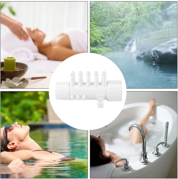 Vannspa-rørfordeler, bassengspa-distributør, spa-tilbehør, 10-hulls luftutløp