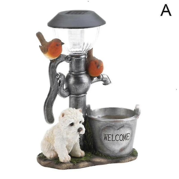 Animal Light Cat Climbing Lawn Lamp Solar Garden Squirrel Statue Ornament Aesthetic Kawaii Home Room Desk Decoration Accessories