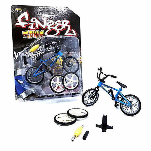 Legeret Mini Finger Cykel Cykel BMX Børnelegetøj Børn Drenge Fingerscooter Nyhed Gag Racing Legetøj Gribebræt Brinquedos GiftBlå