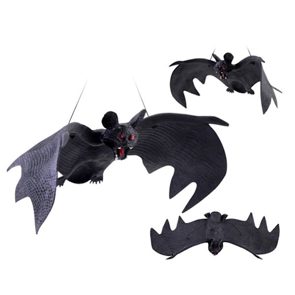 3 kpl/setti Halloween-juhlan koristeet Simulointieläimen riipus Pelottavat lepakot lelut Kummitustalo baarin kohtausten järjestely Riippuvat rekvisiitat 2XL