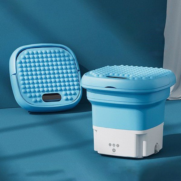 2,8l Sammenleggbar Dehydreringsvaskemaskin Liten Mini VaskemaskinBlå Blue
