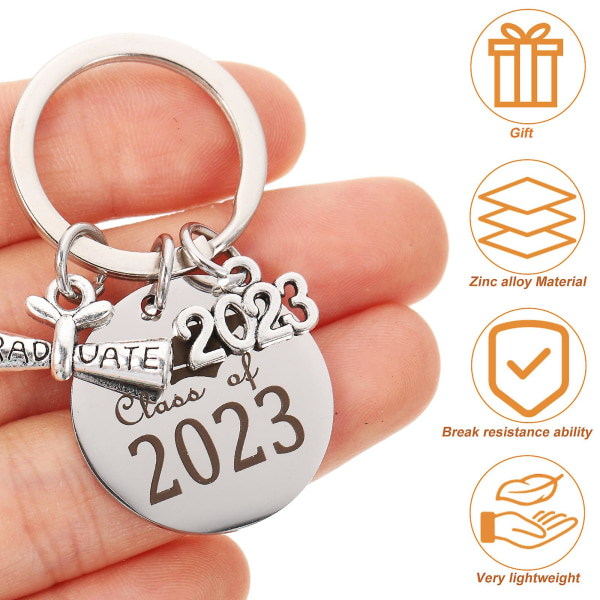 Creative 2023 Nyckelring Graduation Season Nyckelring Rostfritt stål Nyckelhänge 5,3 X 2,5 cm 5.3X2.5CM