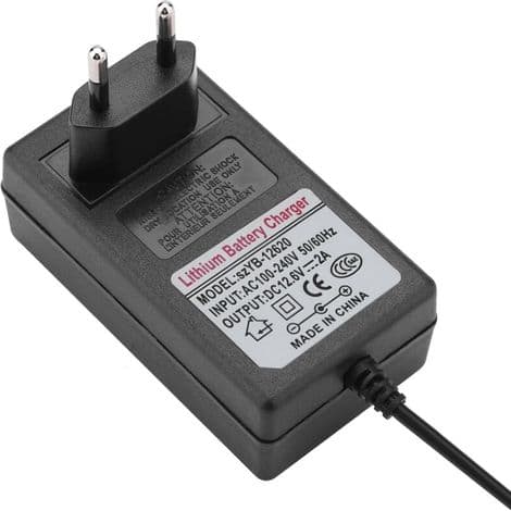 AC 12,6V 2A Replacement Charger for Lithium-ion Batteries, Portable Wall Charger, EU Plug Adapter for Electronic Home Devices. (EU)