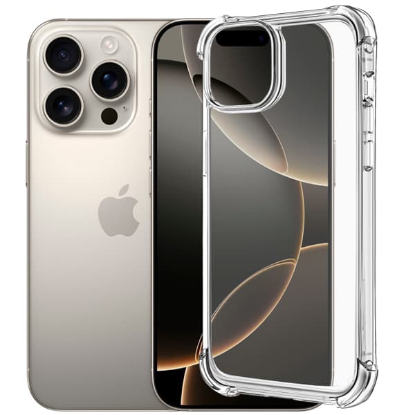 iPhone 16 Pro Deksel - Ekstra Støtsikkert og Slitesterkt Transparent