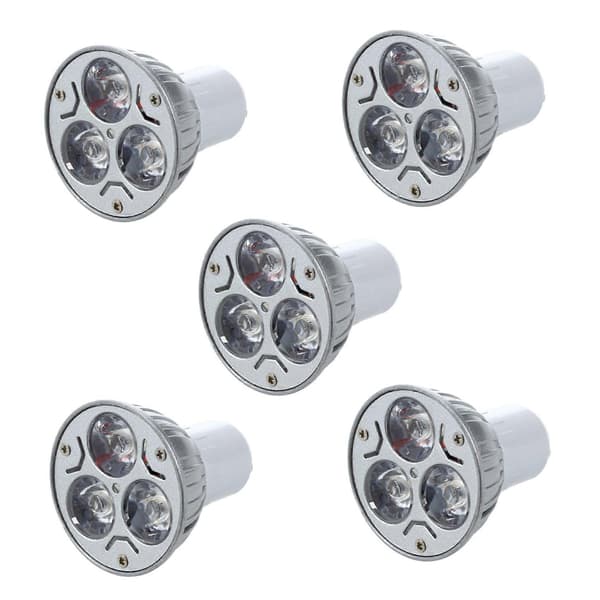 5X GU10 Bulb with 3 LEDs Warm White 3W 5W 12V