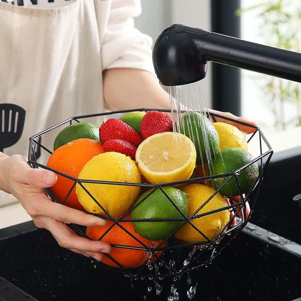 Fruit Basket, Fruit Bowl, Wire Fruit Basket for Kitchen, Fruit Bowl for Kitchen Counter, Fruit, Vegetables, Bread High High