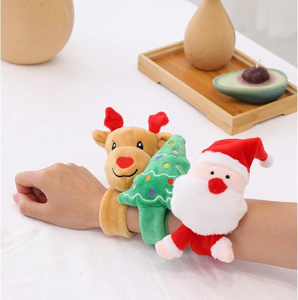 4 st Slap Armband Ring Set Jul Silikong Ringar C