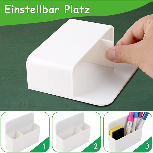 2-delad magnetisk pennhållare Magnetisk whiteboard Magnetisk lagringskassett 2 whiteboard suddgummi 7x4 whiteboardtillbehör