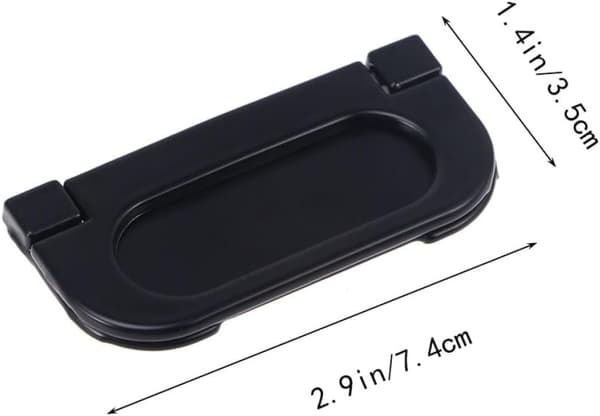 4pcs Recessed Door Handles Drawer Pulls Multifunctional Black Aluminum Alloy Elegant Style Easy to Remove