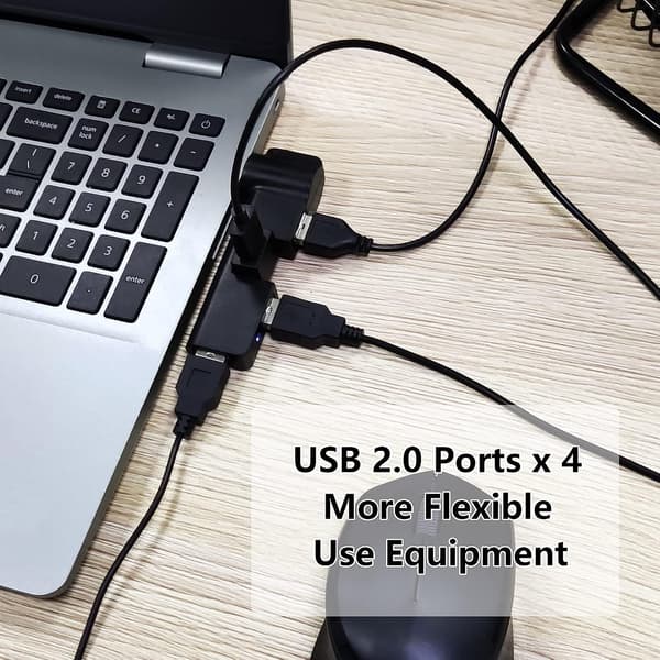 180° svingbar USB 2.0-hub-forlenger