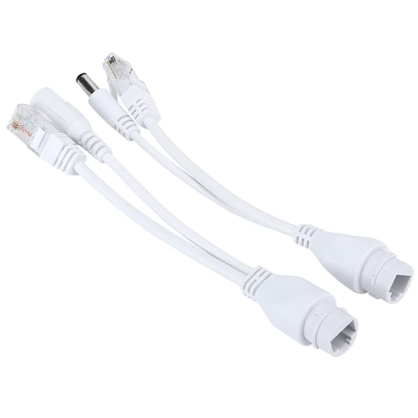POE-adapterkabel Ikke-standard Vanntett Injektor Splitter DC12V (Hvit)