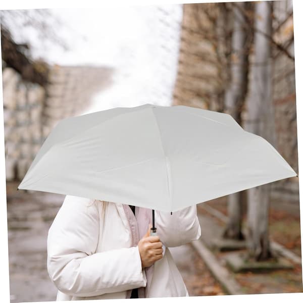Mini Travel Umbrella with Telescopic Handle Lightweight Compact Five-fold Design