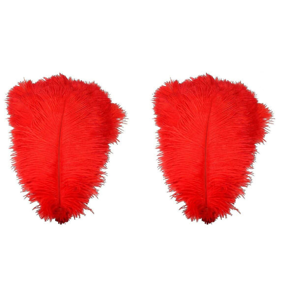 30 st 30-35cm konstgjorda strutsfjädrar Dekorationsfjädrar för bröllopsfest Maskklänning(röd)20 20 pcs