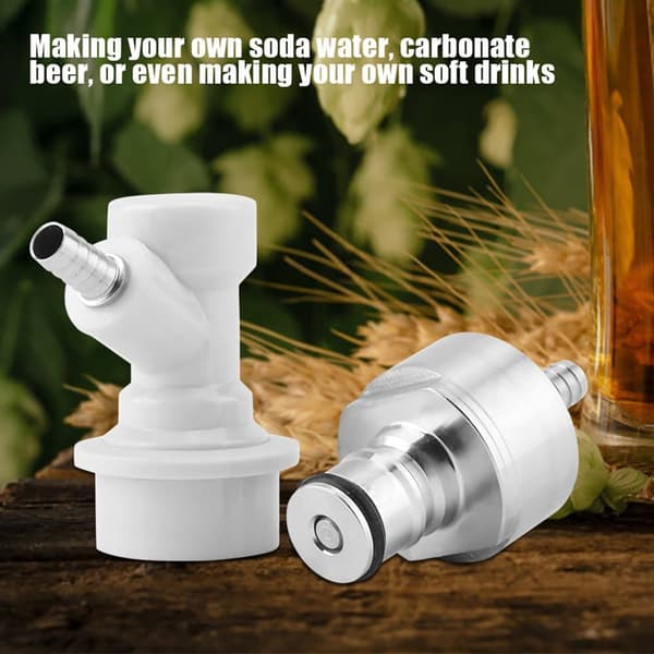 Stainless Steel Carbonation Cap with Liquid Ball Lock - Homebrewing