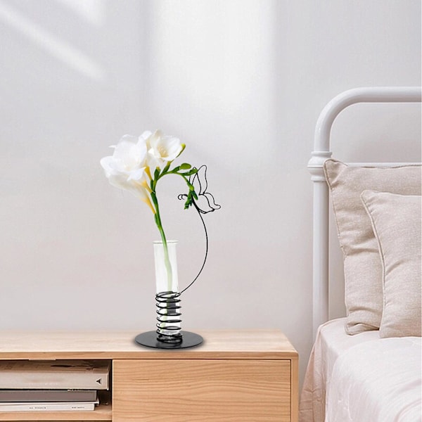 Interessant Jern Blomster Vase, Interessant Veranda Blomsterarrangement, Hjem Desktop Veranda Udendørs Have