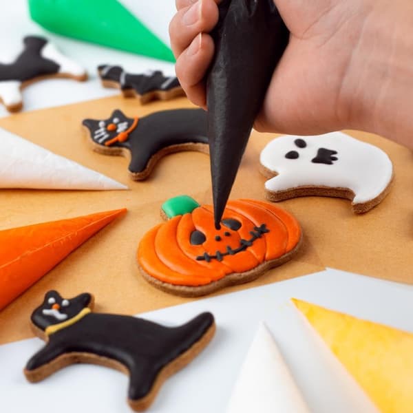 Halloween Cookie Cutter Sæt - 12 Dele Rustfrit Stål Halloween Cookie Cutters, Græskar, Spøgelse, Flagermus og Kat Cookie Cutter