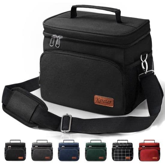 Insulated Lunch Bag - Reusable - Insulated - Leakproof - Wide Adjustable Shoulder Strap