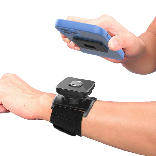 Käsivarsinauha irrotettava magneettinen tuki pyörivä matkapuhelimen ranneke silikonihihna, joka on yhteensopiva juoksuurheilupyöräilyvoimistelussa