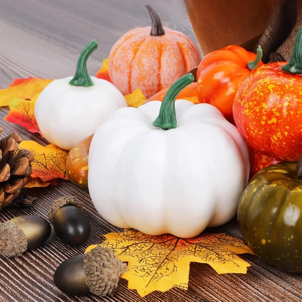 86 stk. efterårsdekorationer Græskar sæt Halloween dekorationer Kunstig
