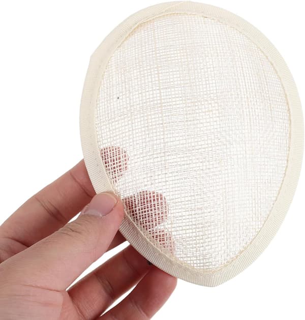 2 stk linnett damehattbase dråpeformet Sinamay-materiale for hattemakeri fascinatorproduksjon