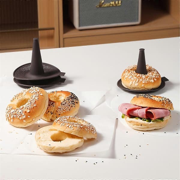 Bröd Donut Silikonform Bakning Tårta Mousse Pudding Form Brödrost