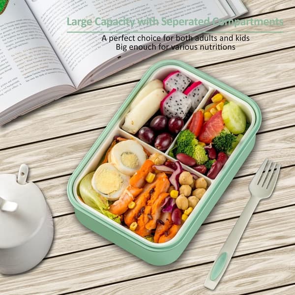 Bento Lunch Boxes for Adults - Kids Lunch Box with Spoon & Fork - Durable Perfect Size BPA-Free