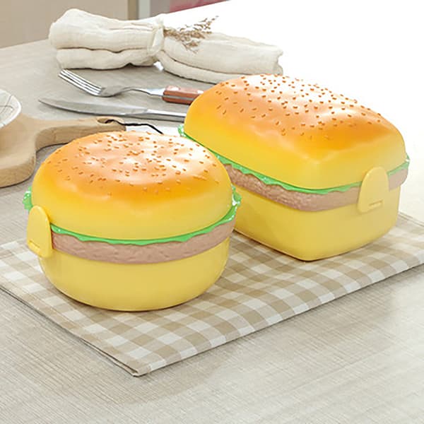 Hamburger Matboks Dobbel Burger Bento Boks Mikrobølgeovn Sikker{YD} B B