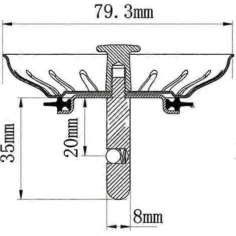 FRANKE manuell avløpskurv diameter 80 mm Franke