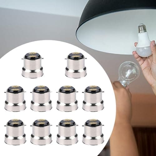 10-pack B22 Lamphållaradapter, Glödlampsfäste Konvertering för Kontor, Industriområden