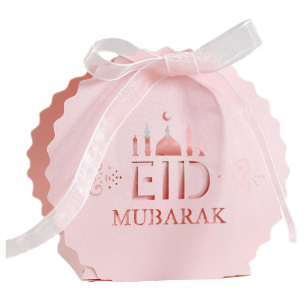Pink 50 stk. Mubarak Konfektæske Dekoration Bryllup Fest Gave Chokoladeposer Pink