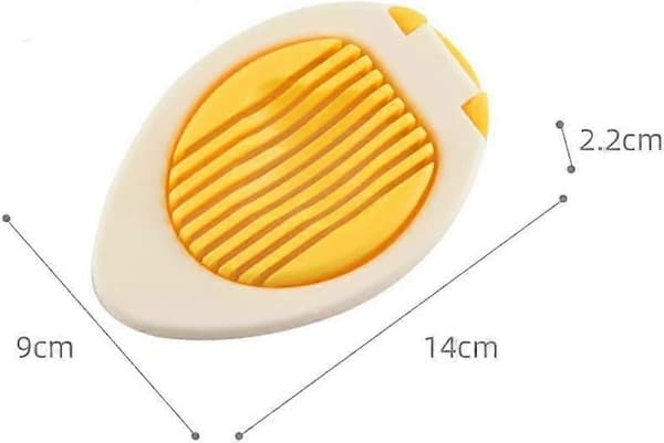 Multifunctional Egg Slicer Egg Divider, Cuts Eggs, Boiled Eggs, Canned Eggs, Ham, Bananas and Slices Efficiently (Yellow)